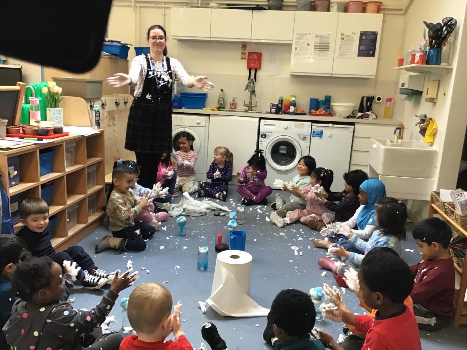 Squirrels enjoying an experiment during Science Week